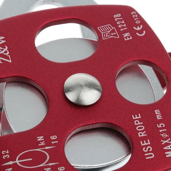 

2pcs Tree Rock Climbing 32KN Mobile Pulley Rescue Lifting Equipment