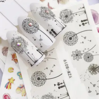 

1 Sheet Lovely Cartoon Flower Water Slider Nail Decals Sticker DIY Colorful Designs Gel Polish Nail Sticker