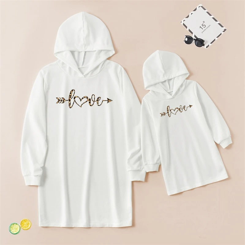 2021 Love Sweaters Autumn Mother Daughter Matching Dresses Family Set Mom Baby Mommy and Me Clothes Women Girls Hoodies Dress 2021 Love Sweaters Autumn Mother Daughter Matching Dresses Family Set Mom Baby Mommy and Me Clothes Women Girls Hoodies Dress