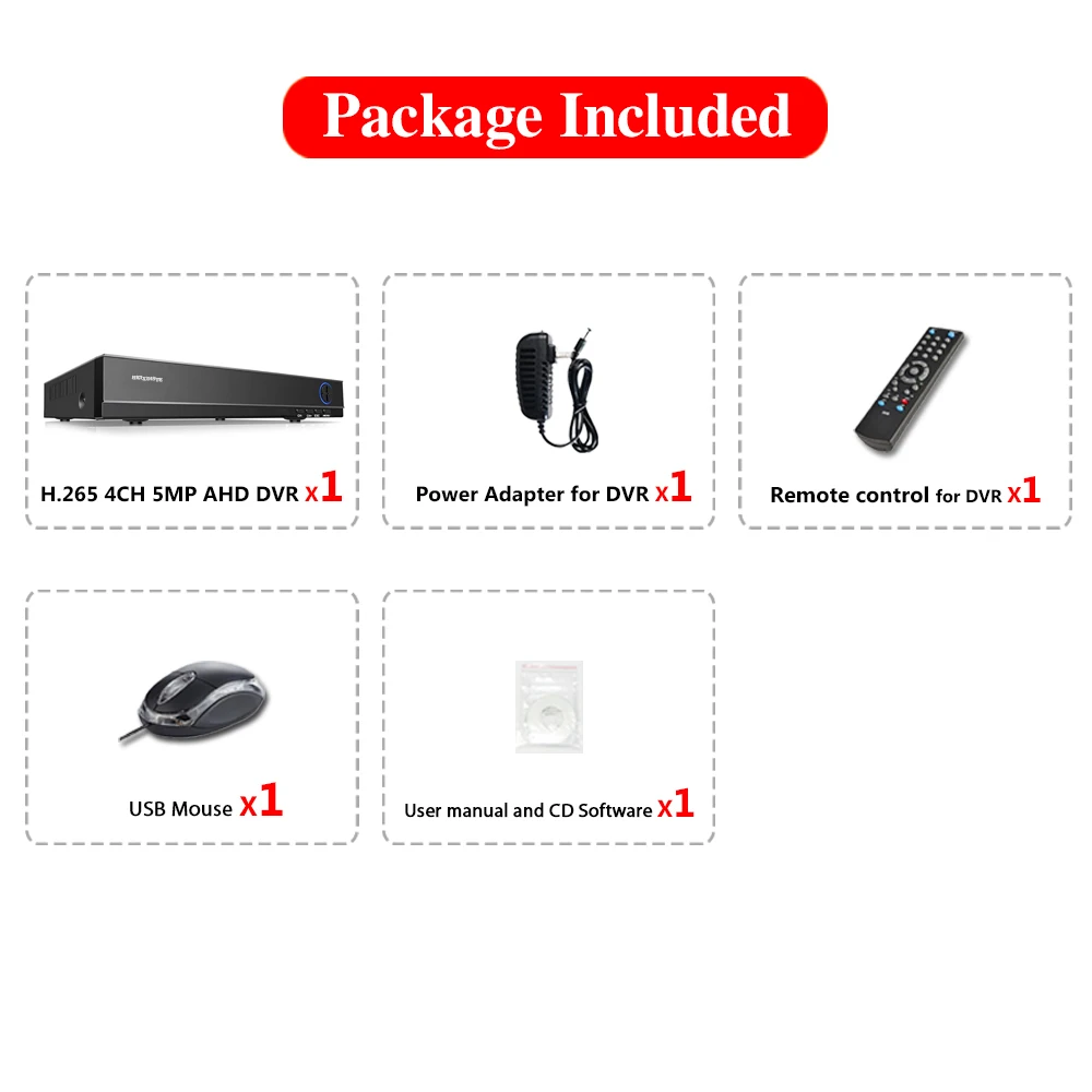  CCTV AHD DVR Net Digital Video Audio Recorder H.265 4CH A27 Full HD 5MP HDMI Hybird NVR 4/8 /16CH I