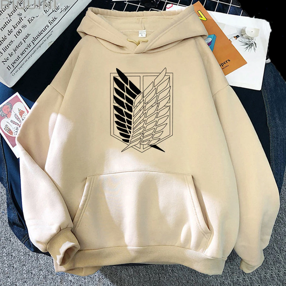 Attack on Titan Hoodies Unisex Male Female Print Shingeki No Kyojin Anime Clothes Loose Casual Streetwears Link Aesthetic Korean matching hoodies