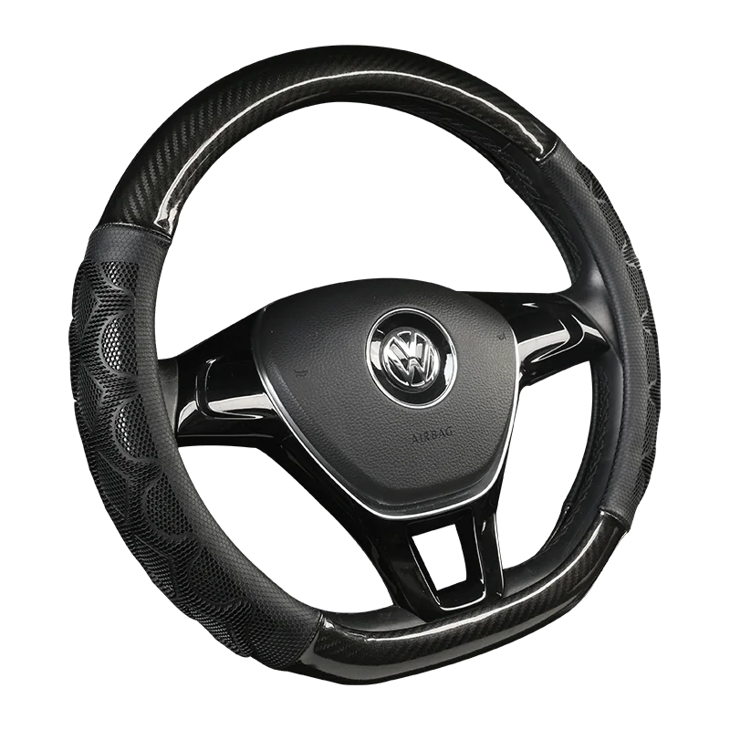 Углеродное волокно, кожаный чехол на руль, сшитый вручную автомобиль для Toyota Prius 2009- Aqua