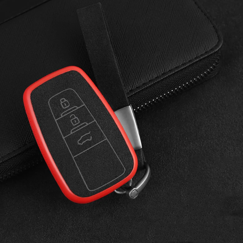 Чехол-книжка из ТПУ с мехом для автомобильных ключей Toyota C-HR Prado Prius Camry Corolla RAV4 с 3 кнопками и пультом дистанционного управления