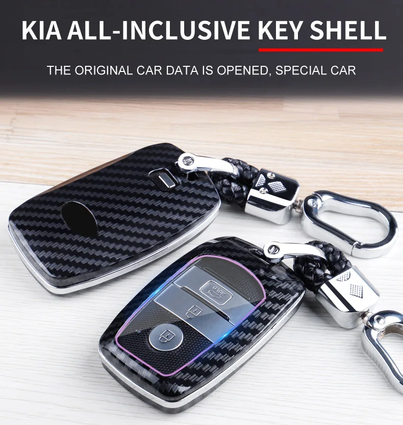Carbon Fiber Car Smart Key Cover Case Fob For KIA Ceed K3 K4 K5 Sportage R QL KX5 Sorento KX3 KS3 RIO Protect Shell Accessories - H2793bf4184f04e81a1713fdf2ba4f787A