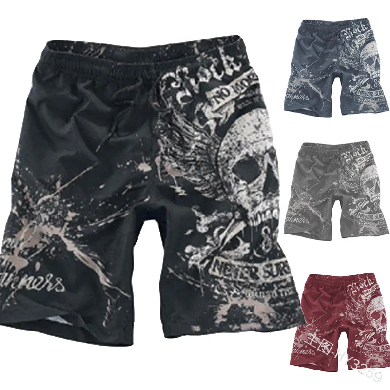 Мужские военные карго шорты брендовые новые армейские камуфляжные тактические шорты мужские хлопковые Свободные повседневные короткие штаны с принтом черепа размера плюс