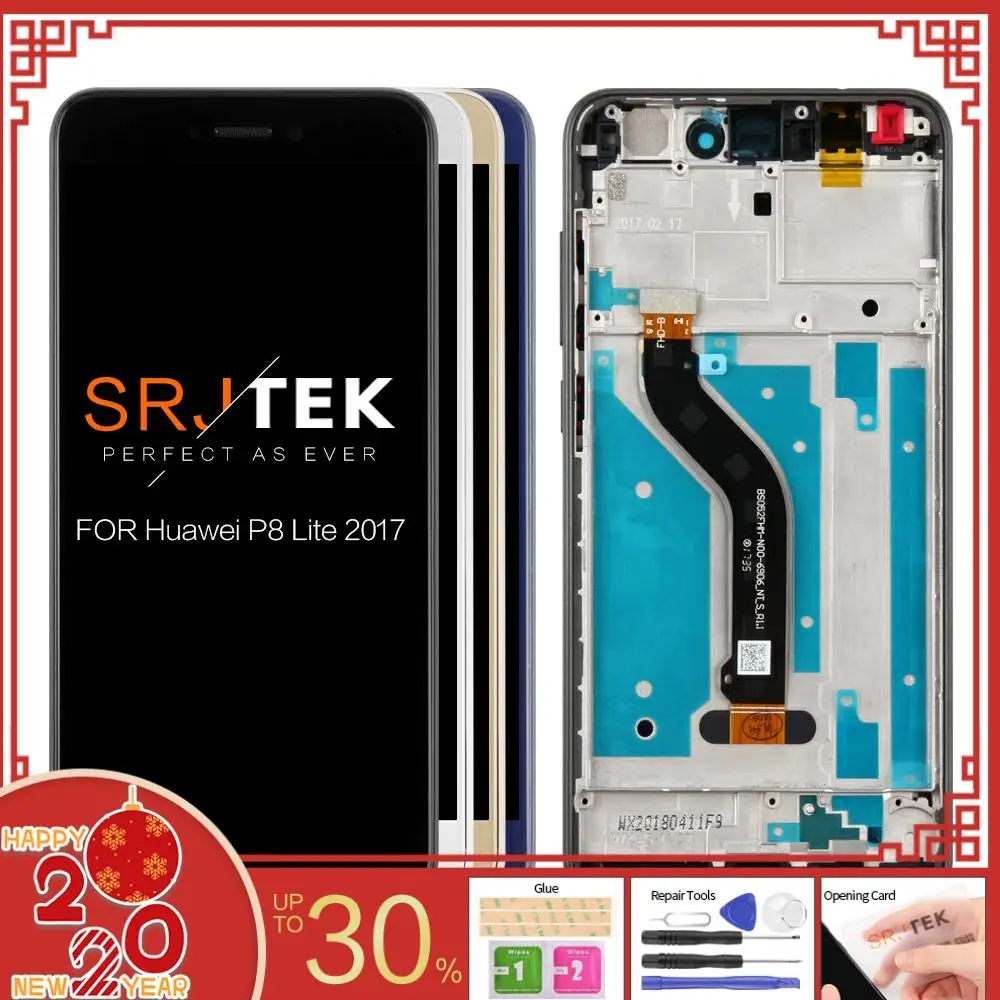 Для huawei P8 Lite PRA-LA1 PRA-LX1 PRA-LX3/honor 8 lite WAS-LX1A PRA-LX2 ЖК-дисплей Дисплей кодирующий преобразователь сенсорного экрана в сборе