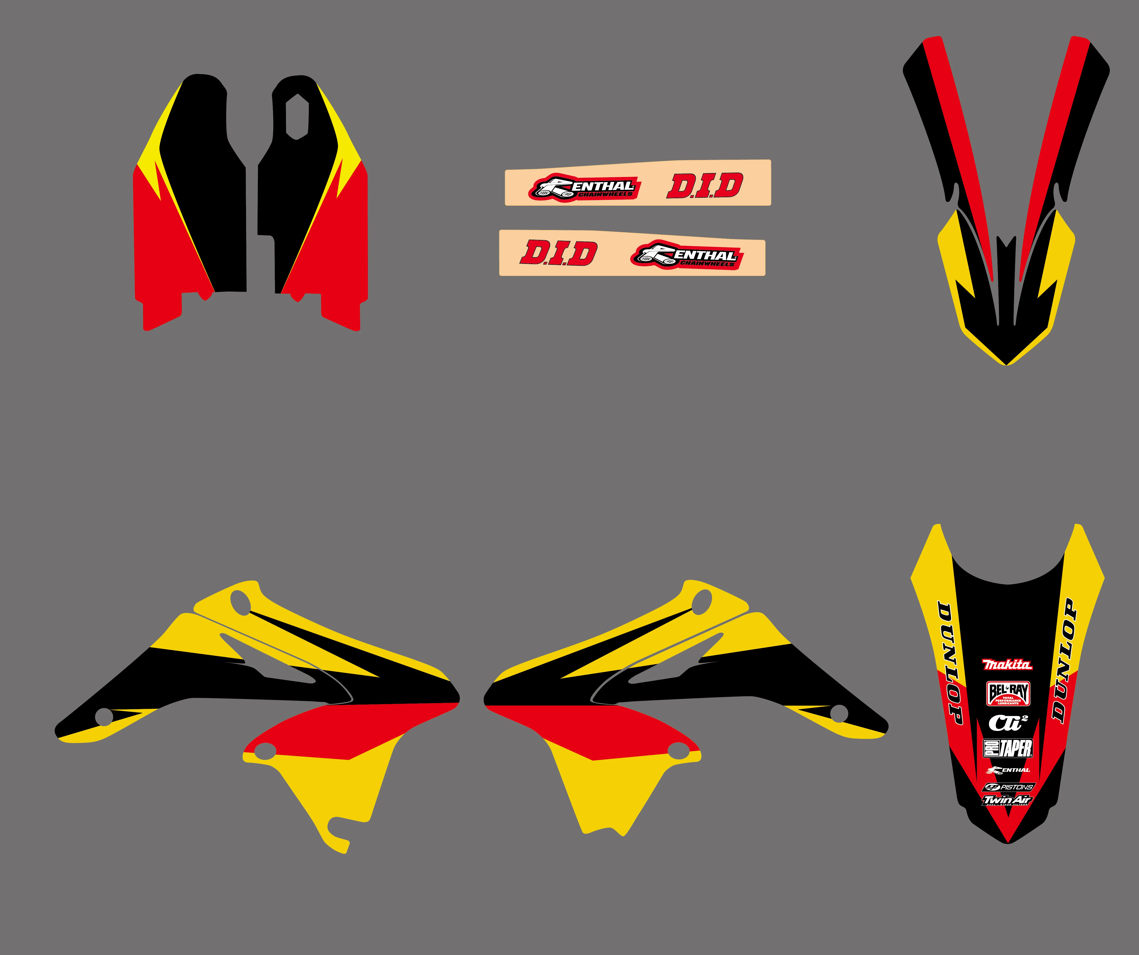 Графический Набор наклеек для мотоцикла Suzuki RMZ250 RMZ 250 2010 2015 2016 2017 2018 Pit Dirt Bike