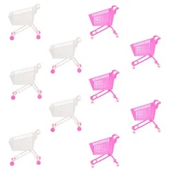 Mini chariot de courses pour enfants, 10 pièces, modèle de jeu de rôle 