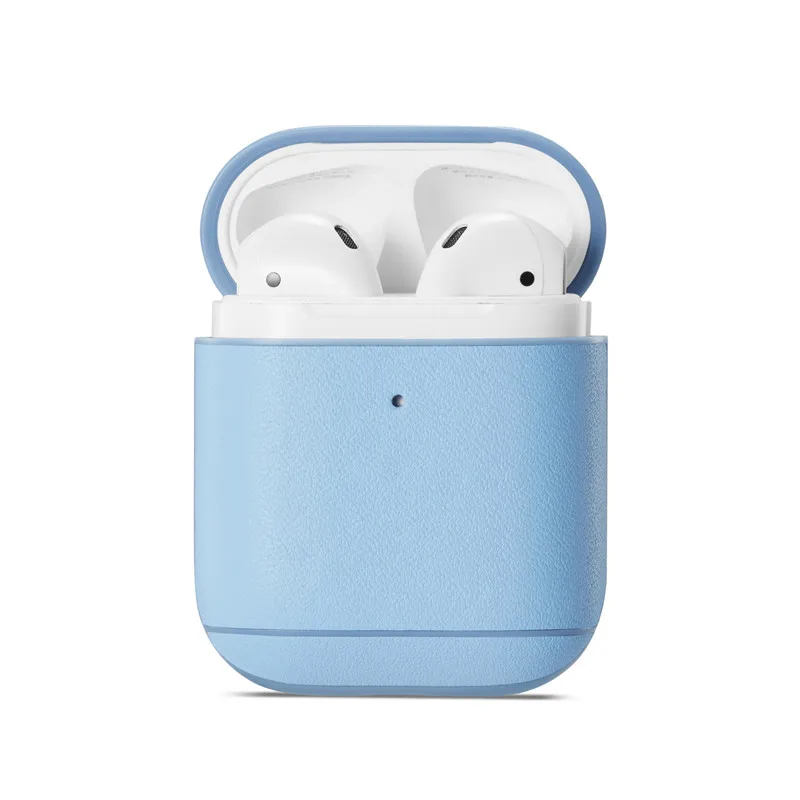 Кожаные и ПК Bluetooth беспроводные наушники Чехлы для Apple AirPods 1/2 защитный чехол зарядная коробка противоударные сумки