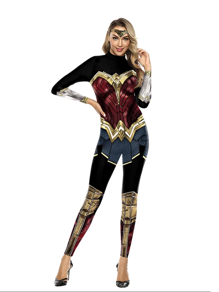 Superhero Diana Cosplay Anime Wonder Jumpsuits Halloween Costume for ...