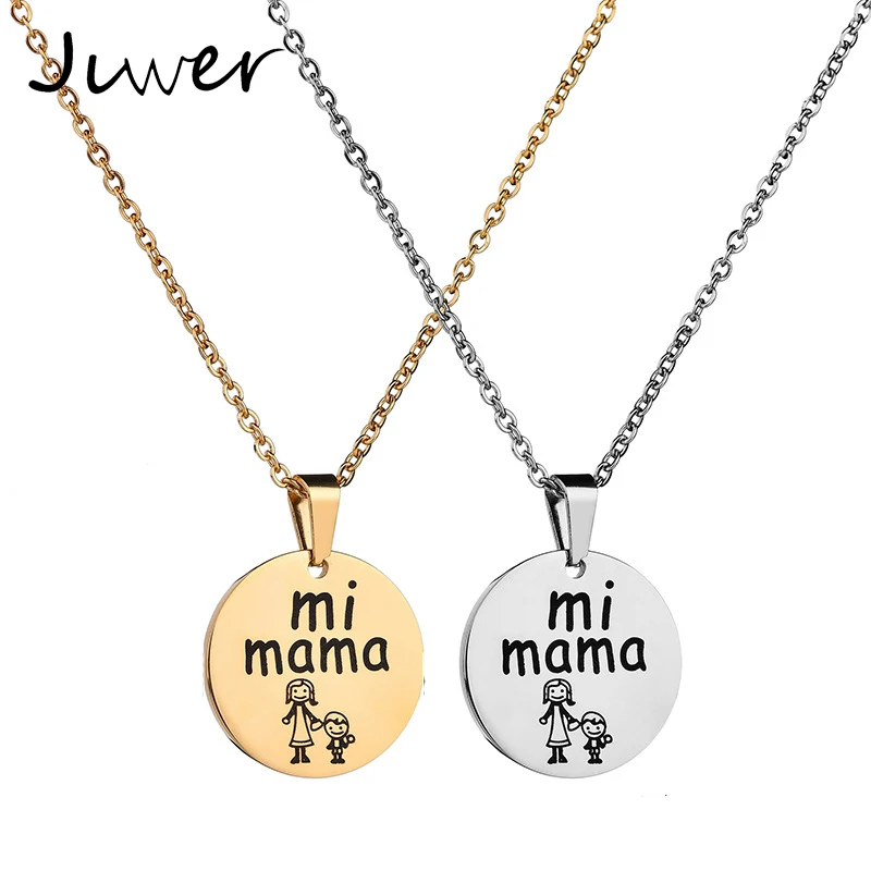 JLWER ювелирные изделия из серебристого золота нержавеющей стали Love mi Mama ожерелья с