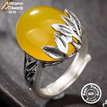 

NOT FAKE Israel S925 Fine Antique shop Ring Sterling Silver handicraft lord noble Natural Artisan Baltic Natural Gemstone amber