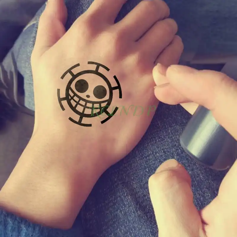 Waterproof Temporary Tattoo Sticker Anime Cartoon One Piece Fake Tatto Flash Tatoo Tatouage Hand Foot Arm For Men Women Girl Temporary Tattoos Aliexpress