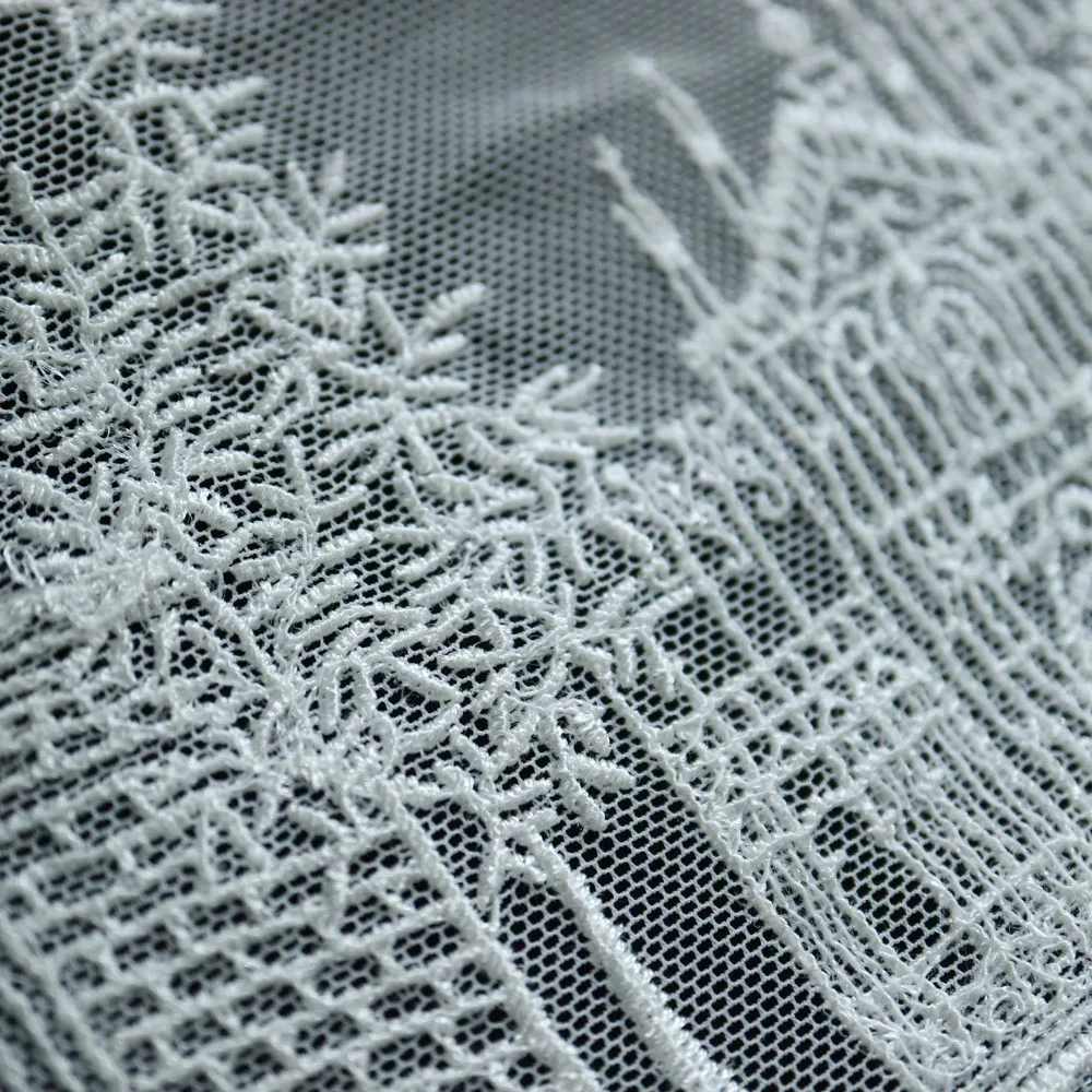 15cm*1yard white castle embroidery lace trimmings for clothes Water-soluble embroidery net mesh lace trims sewing accessories