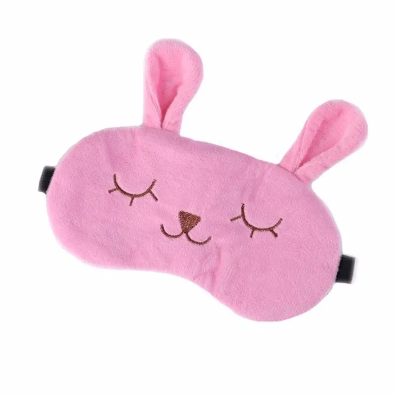 1pcs Cute Plush Bunny Travel Use Sleeping Eye Mask Home Eye Mask Adjustable Elastic Strap Eye 2