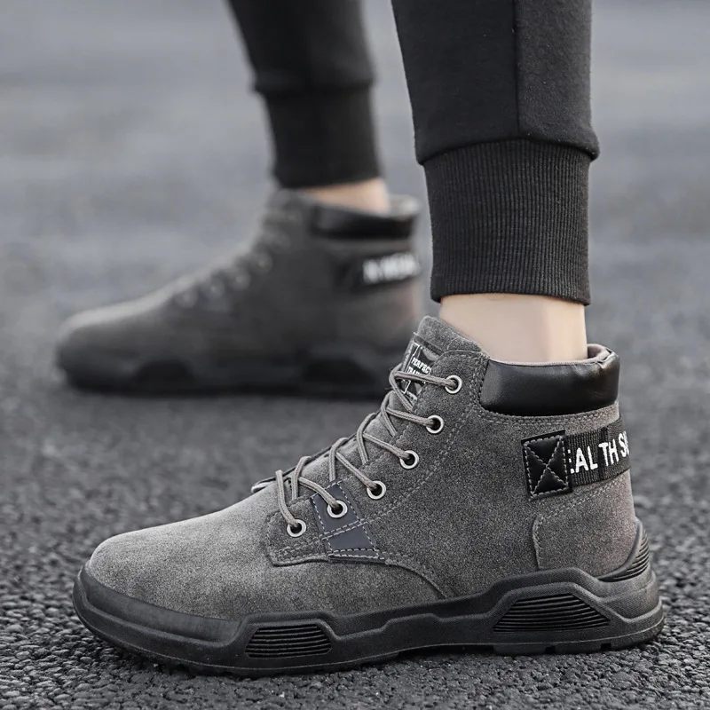 

Men's Boot Autumn & Winter Martin Boots Men's Korean-style Trend of Fashion Short Boots Retro Versatile Leather Boot Hight-top C