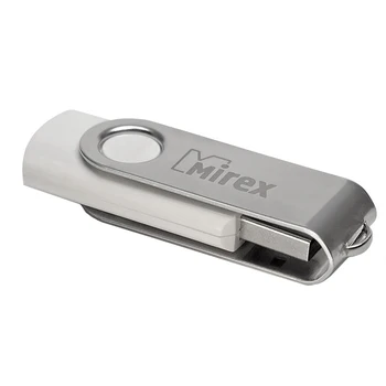 

Mirex SWIVEL WHITE flash drive, 16 GB, USB2.0, read up to 25 Mb / s, write up to 15 Mb / s, white 2891038