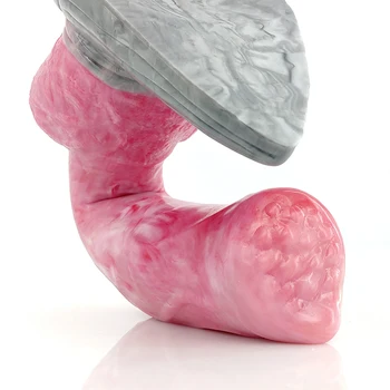 YOCY Giant Animal Dog Dildo Knot Masturbator Fantasy Sex Toy For Men With Suction Cup Gory Raw Meat Color Huge Anal Butt Plug 3
