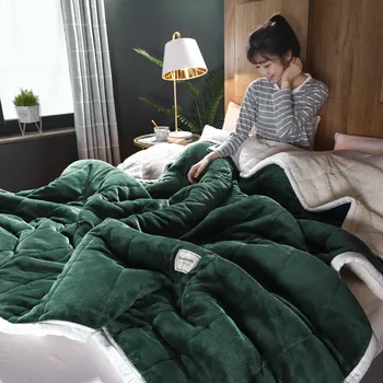 

Super Warm Weighted Blanket Double layer flannel thick blanket For Beds Fleece Blankets and Throws Winter Adult bed cover