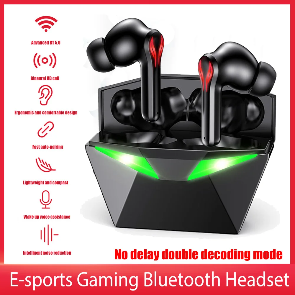 King of honor Tws Bluetooth Headphones Gaming Bts 65ms Low Latency Bass Sound with Microphone Earphones 5.0 | Электроника