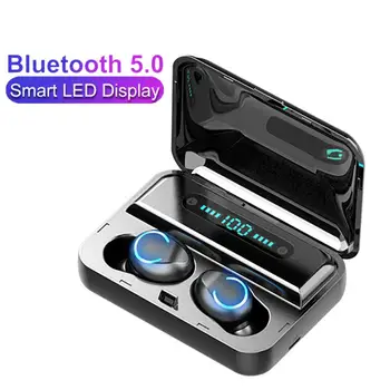 

New F9 TWS Wireless Bluetooth5.0 Headset HD Sound Quality Smart Touch Control Sports Gaming Headphones for Xiaomi Huawei iPhone