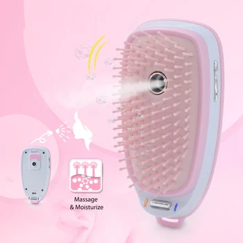 

Mini Hair Brushes Electric Massage Nano Hair Ionic Comb Vibration Massage Girl Curly Straight Hairs Moisturizer Brushes Portable