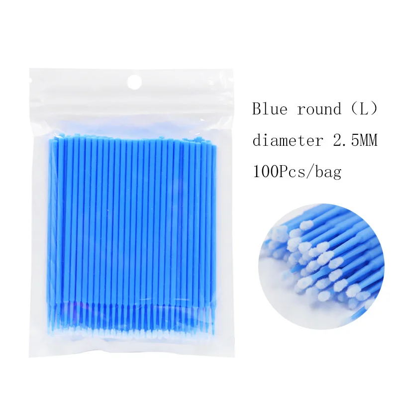 100PCS Disposable Eyelash Brushes Swab Microbrushes Eyelash Extension Tools Individual Eyelashes Removing Tools Applicators 3