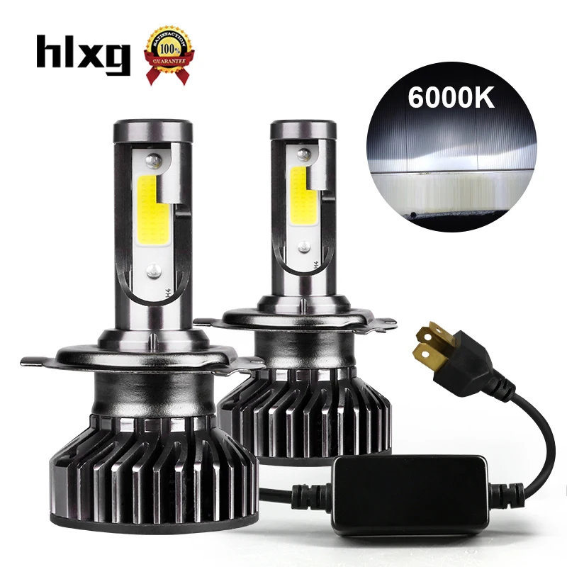 HLXG h7 светодиодные лампы h11 Светодиодная лампа 6000K 8000K 10000K синий светильник 12V 10000LM головной светильник 9005 HB3 9006 HB4 H8 автомобиль h4 alta y baja luces; большие размеры