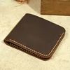 Top Genuine Leather Men's Wallet Retro Handmade Wallet for Men Durable Real Leather portfel male cartera hombre Purse for men 1