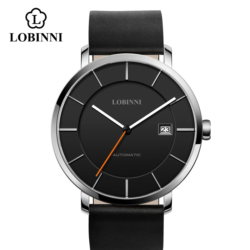 LOBINNI пары часы класса люкс Швейцария бренд Самовзводные механические часы для влюбленных часы подарок обувь для мужчин и женщин; Водонепроницаемый - Цвет: M-sliver-black-black