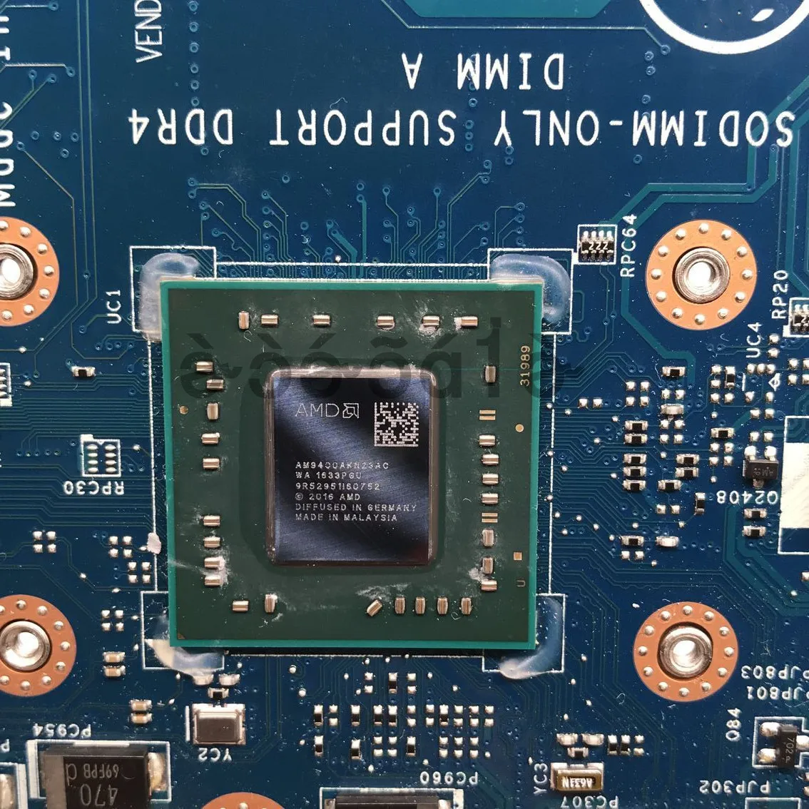Placa-mãe do Portátil para Dell 5565 100 Completo Testado Funcionando Bem Cn0kf2j6 0kf2j6 0kf2j6 A9-9400 Cpu Bal23 La-d804p - Imagem 2