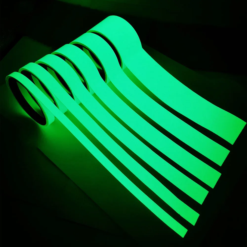 Self-adhesive Luminous Tape Glow In The Dark Tape Emergency In The Dark Afety Stage Stickers Home Party Supplies Decor Warn fluorescent tape luminous tape