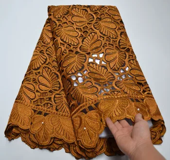 

Top Sale Nigerian African Cotton Lace Fabric High Quality Holes Swiss Voile Lace In Switzerland For Wedding Sewing GT5-65