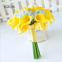 NUZK свадебные букеты с искусственным шелком кружева свадебные букеты розы цветы женские свадебные аксессуары SPH017
