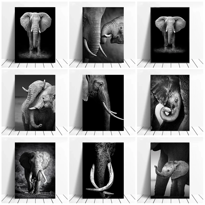 Posters Prints Canvas Painting Elephant Elephant Paintings Bedroom
