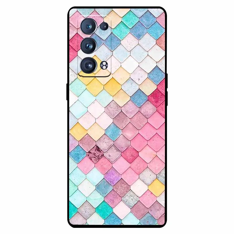Shockproof Soft Silicone TPU Back Cover for Oppo Reno 6 Pro 5G - Cute and Durable