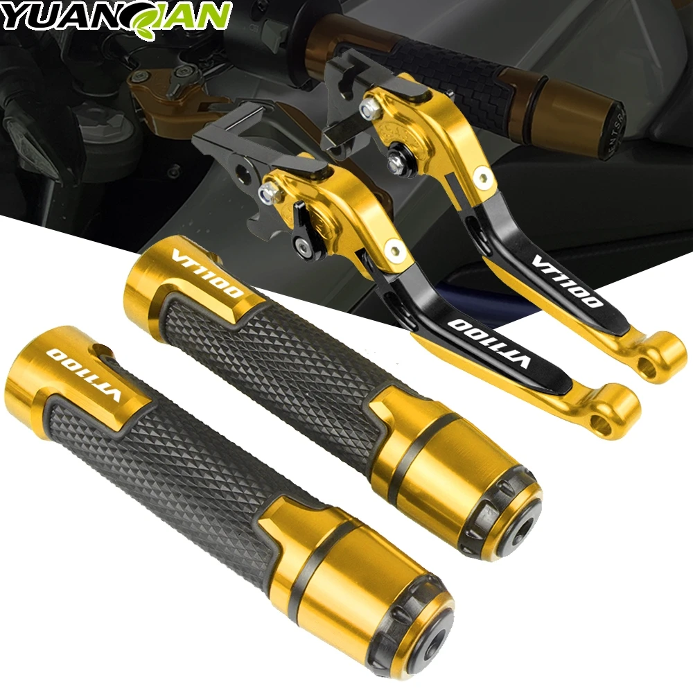 

Motorcycle CNC Racing Grip Handle Grips Brake Levers Clutch For Honda VT1100 VT 1100 C SPIRIT C2 SABRE SHADOW C3 AERO 1997-2007