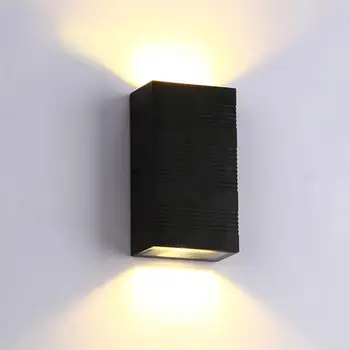 

6W LED Warm White Outdoor Wall Light Exterior Wall Up And Down Spotlights(Black)