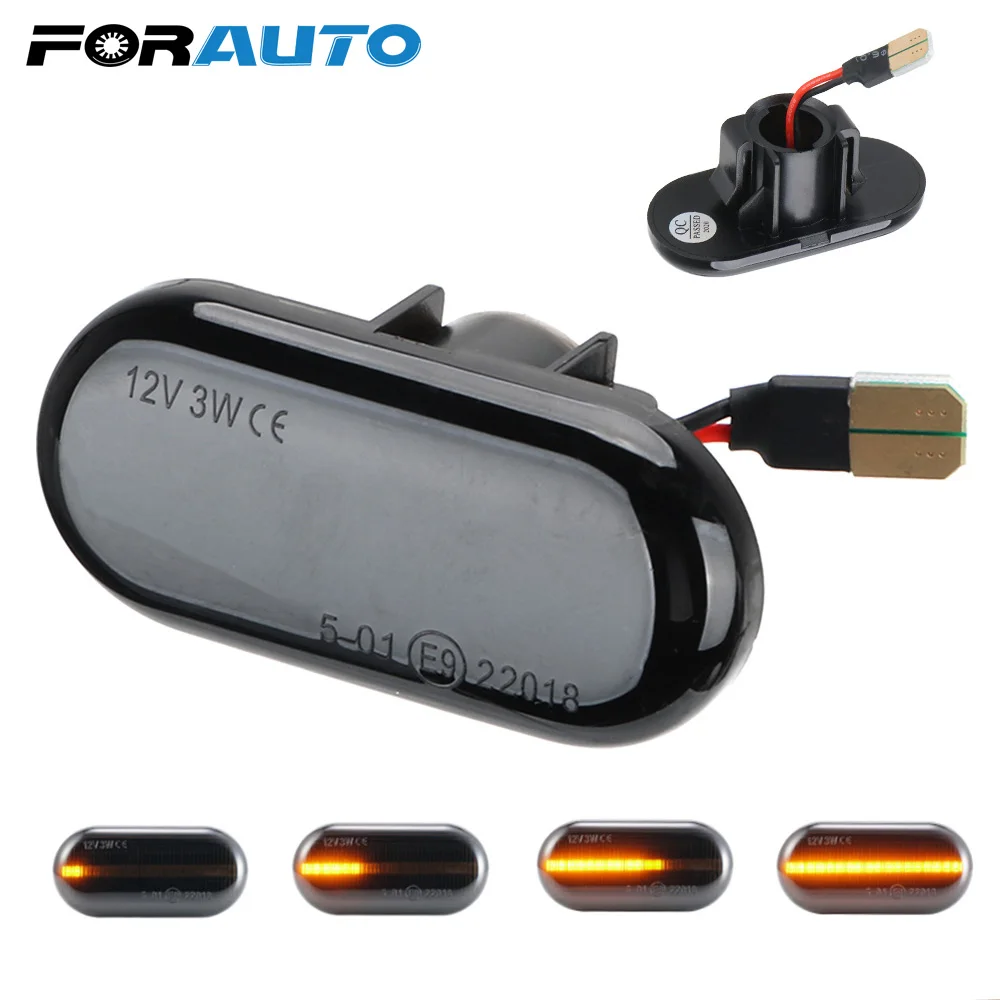 

2PCS LED Car Dynamic Side Marker Blinker Turn Signal Light For Renault Megane 1 Clio1 2 Dacia Duster Dokker Smart Fortwo 453