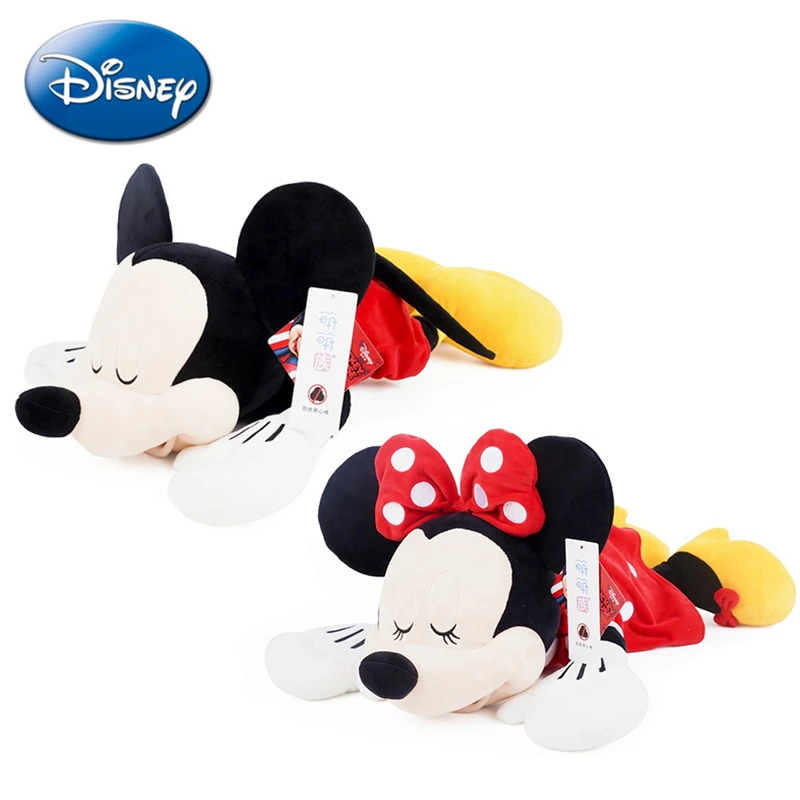 

30/46cm Disney Mickey Minnie Mouse Cartoon Stuffed Plush Sleep Pillow Dolls Toy For Girl Children Birthday Christmas Gifts