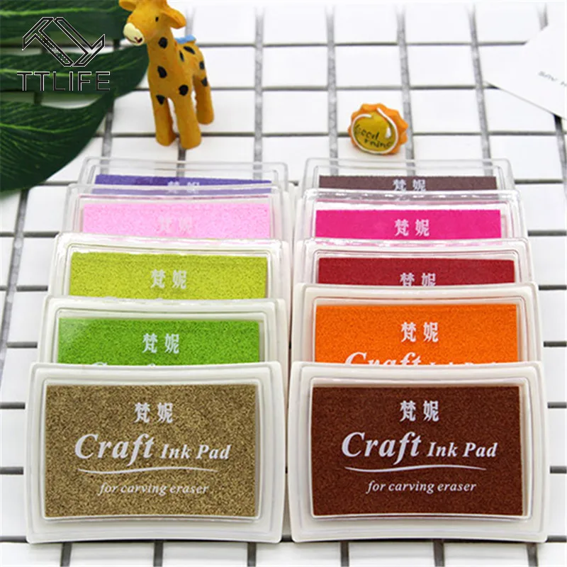 21 Color Cute Ink Process Oil Based DIY Ink Pad for Sponge Seal Fabric