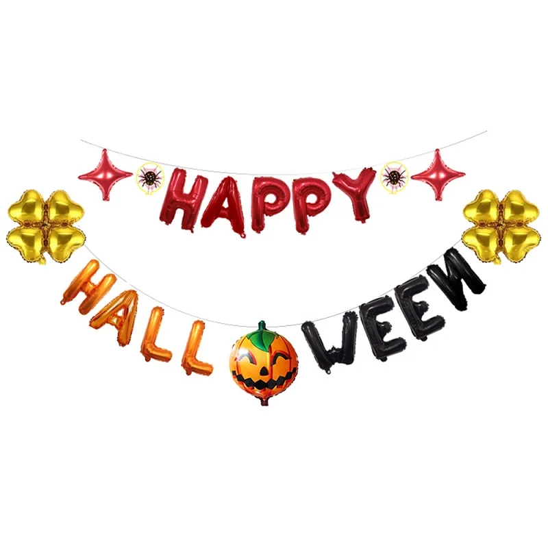 Тыква Happy Halloween Алфавит воздушные шары с листьями для любимая для вечеринки в честь Хэллоуина Алюминий пленка воздушные шары и оригинальное украшение Поставки - Цвет: Золотой
