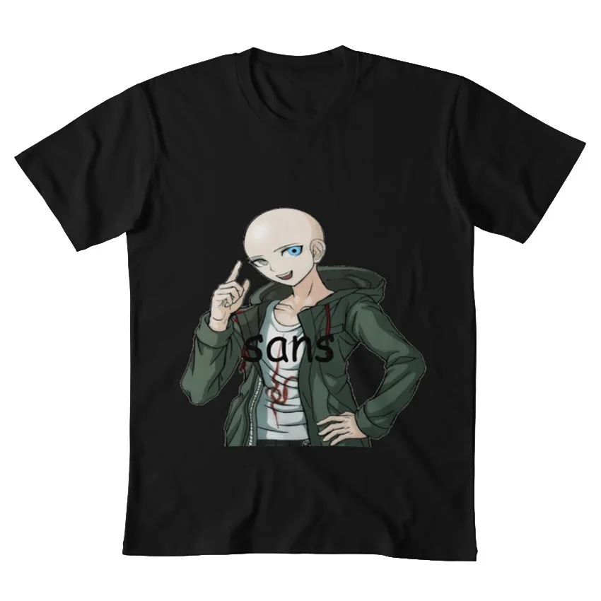 Футболка с надписью «comaeda sans» danganronpa undertale komaeda sans