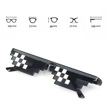 8 Bit Thug Life gafas de sol pixeladas hombres mujeres marca gafas de sol de fiesta mosaico UV400 Vintage gafas de regalo Unisex gafas de juguete