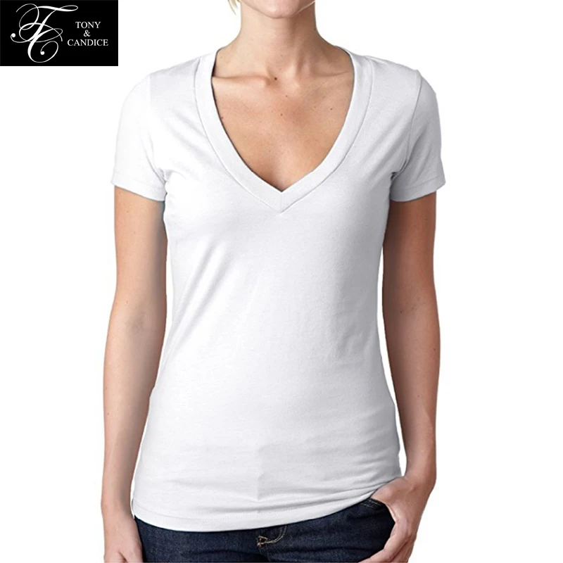 通販 相場 Tony キャンディス女性のtシャツvネックカジュアルデザイン夏に半袖ソフトモーダル綿の女性の服17ブランド4色 オンライン店舗 大阪 Ongoing Southloopmarket Com