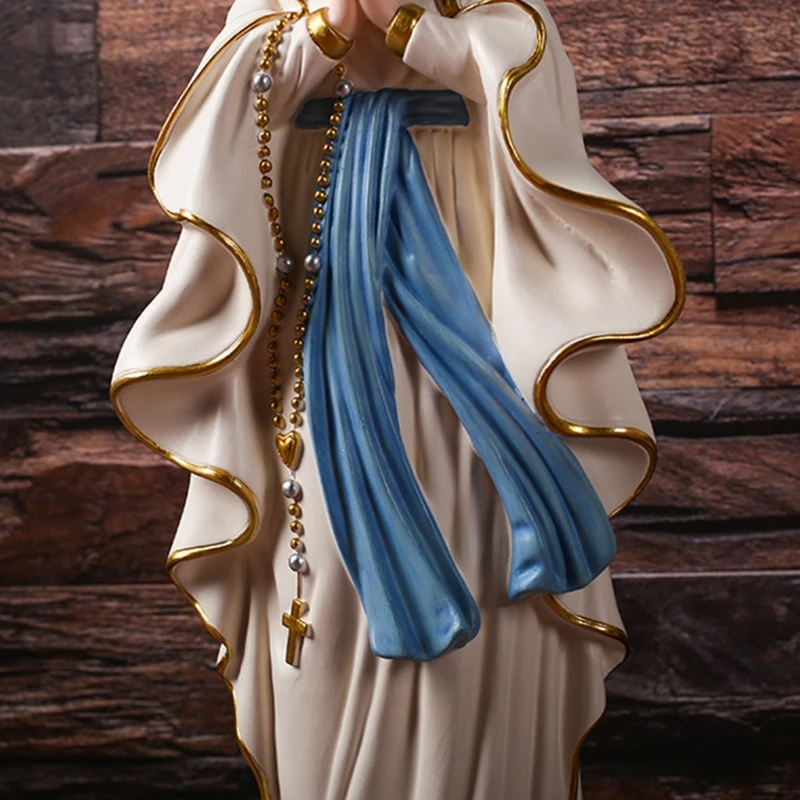Our Lady of Lourdes Blessed Virgin Mother Mary Catholic Religious Gift Colored Resin Figurine Statue patch emblems,ornament crafts,miniature figurines,resin ornaments,miniature ornament,lucky cat statue,resin crafts,miniature duck figurines,crystal ornament,celtic knot charms