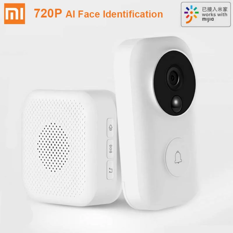 Новейший Xiaomi AI распознавание лица ик ночное видение 720P видео дверной звонок
