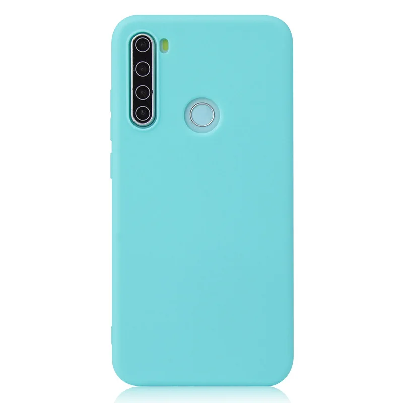 Небесно-голубой Однотонный матовый чехол для Xiaomi Redmi Note 8T Note 8 Pro, мягкий силиконовый чехол ярких цветов s для Redmi 8 8A, гелевая задняя крышка - Цвет: Небесно-голубой