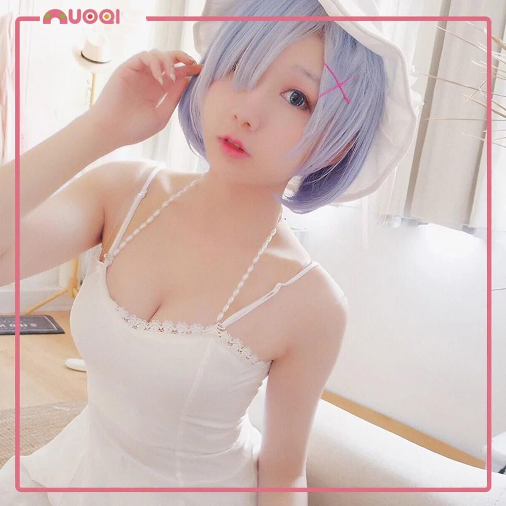 Anime_RE_ZERO_Starting_Life_in_Another_World_Ram_Rem_white_dress_Cosplay_clothing (2)