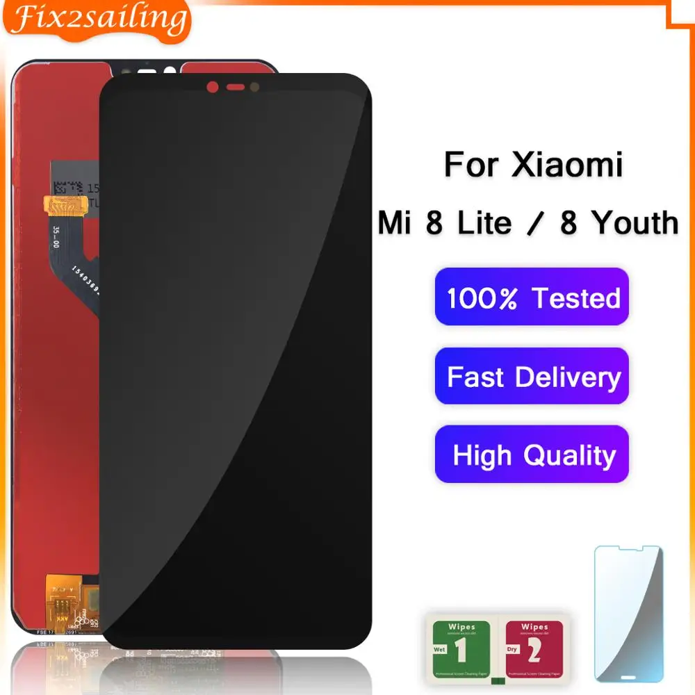 ЖК дисплей для Xiaomi Mi 8 Lite сенсорный экран с дигитайзером в сборе сменный lite mi Youth 8x